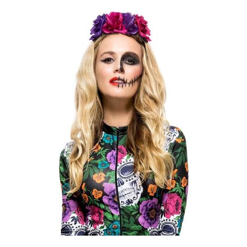 Diadème Du Jour Des Morts Aux Roses (Taille Unique Adulte)