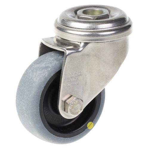 50mm stainless steel swivel castor with grey electrically conductive thermoplast