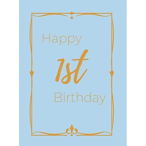 Happy 1st Birthday Guest Book (Hardcover)