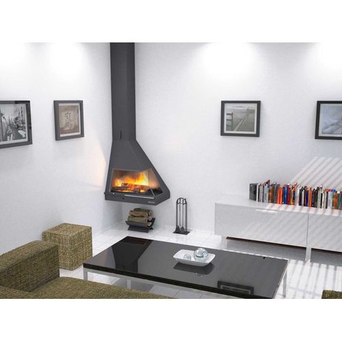 FOCGRUP Cheminée d'angle suspendue FIVE 12kW CH05 R-PC