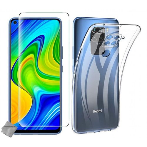 Housse Etui Coque Silicone Gel Fine Pour Xiaomi Redmi Note 9 + Film Ecran - Transparent Tpu