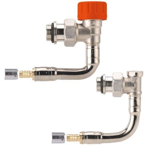Kit de robinetterie thermostatique bitube M30 - équerre à sertir 1/2 12 - double panneau COMAP