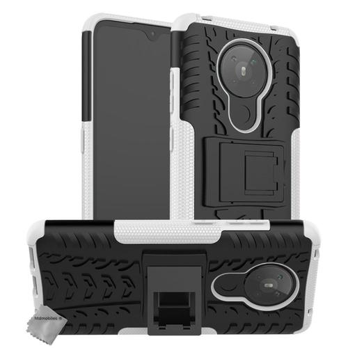 Housse Etui Coque Rigide Anti Choc Pour Nokia 5.3 + Film Ecran - Blanc