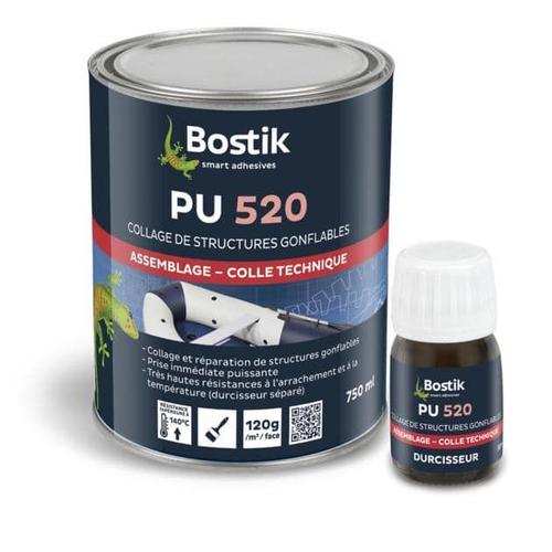 Colle polyuréthane PU 520 + durcisseur BOSTIK 750 ml