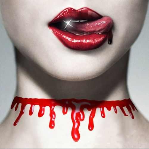 Halloween Décoration Horreur Sang Goutte À Goutte Collier Nouveauté Blagues Jouets Pour Adultes Faux Sang Vampire Fantaisie Tour De Cou Prank Colliers