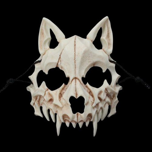 Halloween Japonais Dragon Dieu Loup-Garou Masque Cosplay Animal Squelette Masque Unisexe Résine Fête Scène Spectacle Masque
