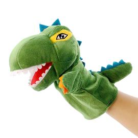 Marionnette à main de dinosaure en peluche avec bouche mobile ouverte,  jouet interactif pour imaginer un jeu, jeu de rôle, narration enseignant le  théâtre de marionnettes, 13 »
