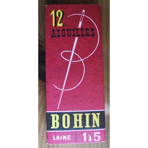 12 Aiguilles Bohin.Laine 1 À 5.Qualité Garantie Made In France.