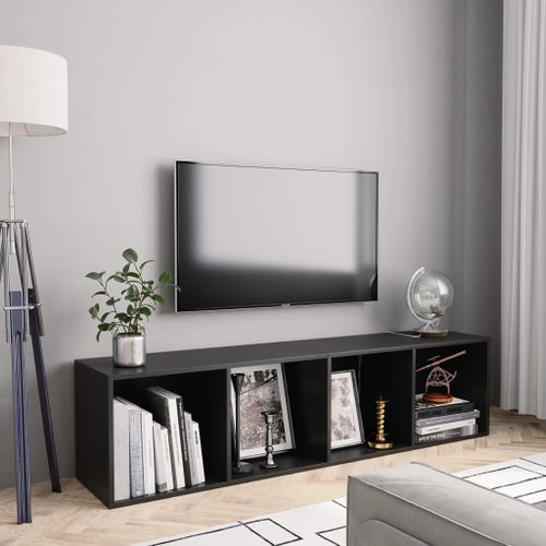Bibliothèque/Meuble Tv Noir 143 X 30 X 36 Cm