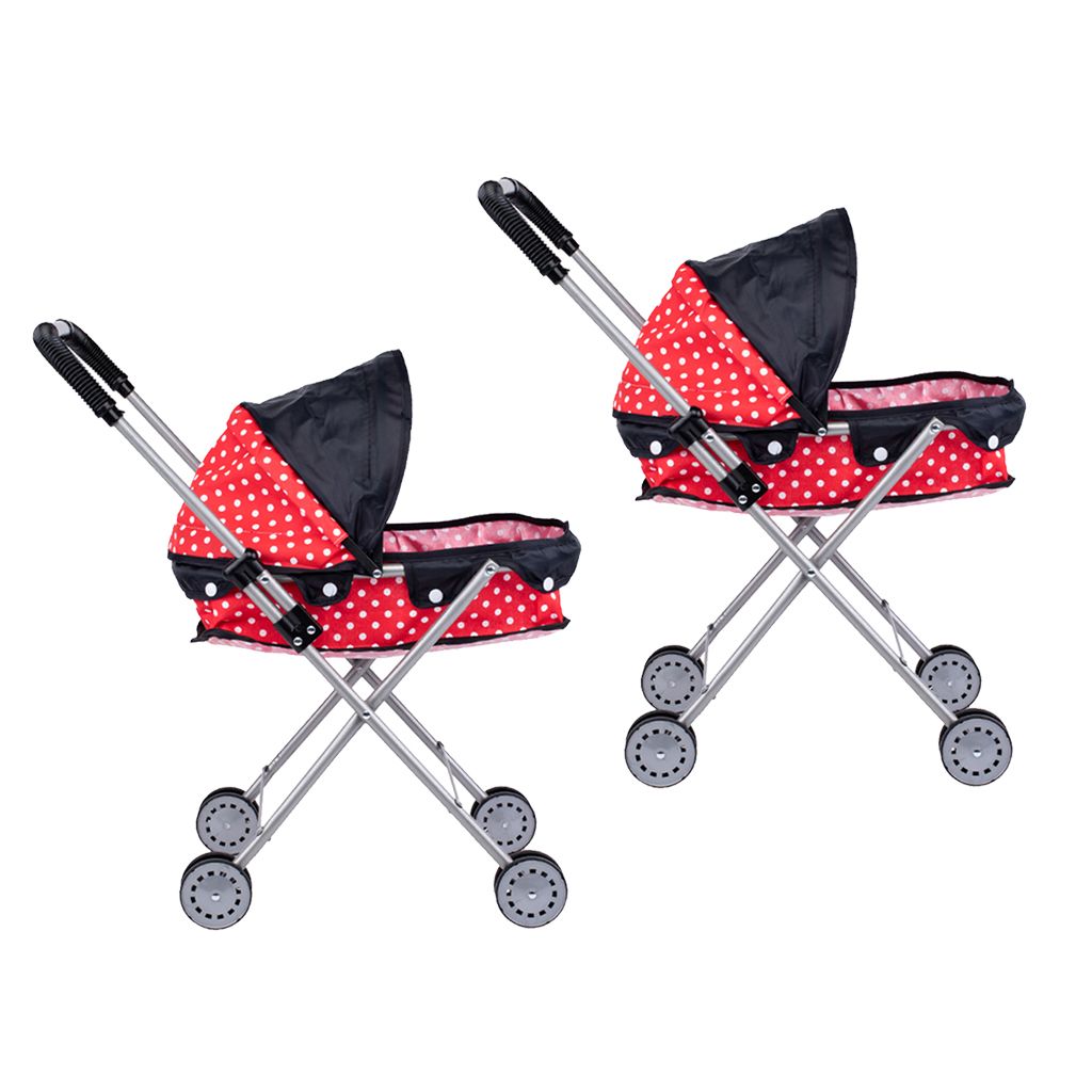 2pcs Mini Chariot De Poussette De Poupee Bebe En Plastique Semblant Jouer Jouets Pour Enfants Rakuten