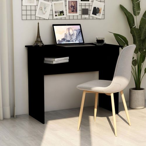 Vidaxl Bureau Noir 90x50x74 Cm Bois D'ingénierie