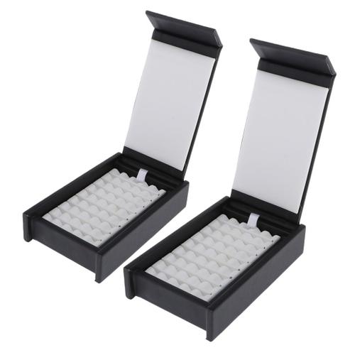 2 Pcs Aimant Cover Diamond Display Tray Stone Storage Case Case Gem Box Holder