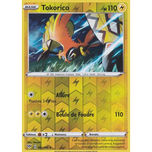 Carte Pokemon - Tokorico - 61/189 - Holo-Reverse - Épée Et Bouclier 3 Ténèbres Embrasées