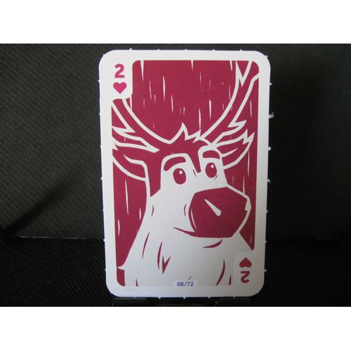 "La Reine Des Neiges" - Carte À Jouer - Deux De Coeur 08/72