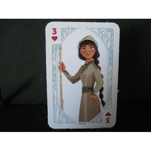 "La Reine Des Neiges" - Carte À Jouer - Trois De Coeur 12/72