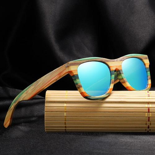 KITHDIA Handmade Unisexe Polarisé Bois Lunettes de soleil cadre en bois rétro lunettes nouveau 