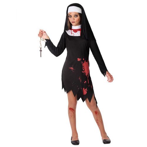 Déguisement Religieuse Ensanglantée Fille - Taille: 10-12 Ans (145-160 Cm)