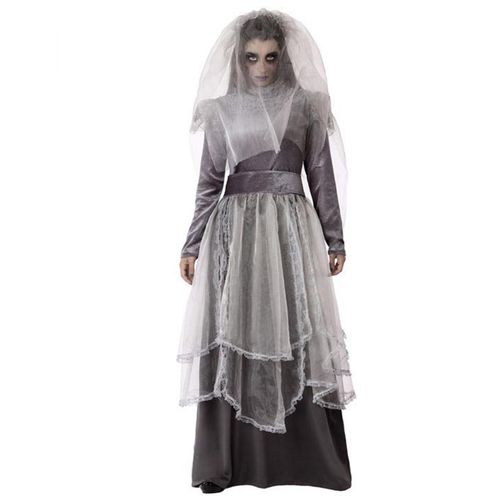 Déguisement Mariée Funèbre Grise Femme - Taille: Xs / S