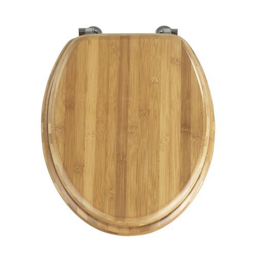 Abattant WC Bambou - Fixation métallique - Marron
