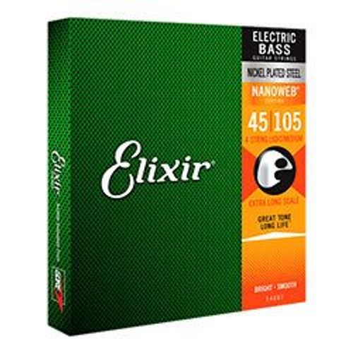 Elixir Nanoweb 14087 - Jeu De Cordes Guitare Basse Xls M 45-105