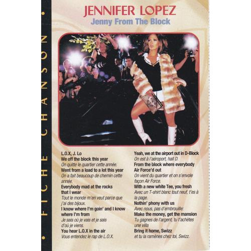 Fiche Paroles Et Traduction De Chanson - Jennifer Lopez : Jenny From The Block (Magazine One)