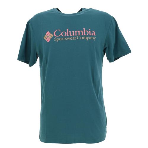 Tee Shirt Manches Courtes Columbia Csc Basic Logo Short Sleeve Bleu Pétrole