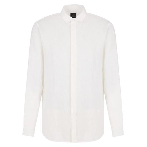 Chemise Manches Longues Armani Exchange Shirt Blanc