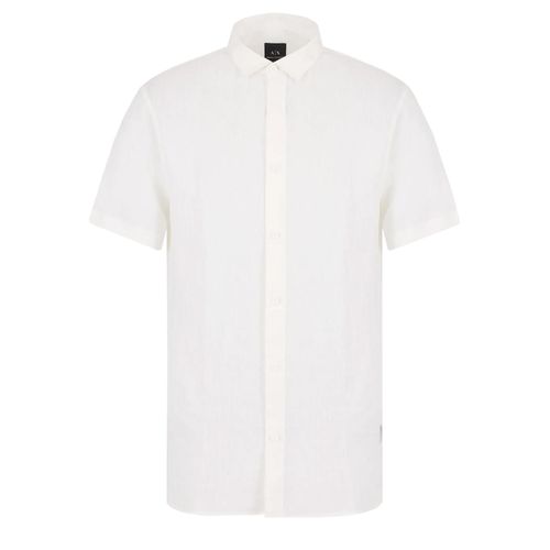 Chemise Manches Courtes Armani Exchange Shirt Blanc