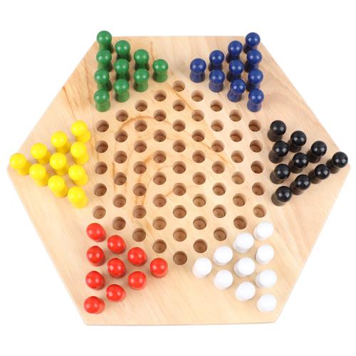 Jeu De Dames Chinois Avec Plusieurs PièCes D'éChecs, Planche En Bois, Jeu D'éChecs Interactif Pour Enfants Et Adultes