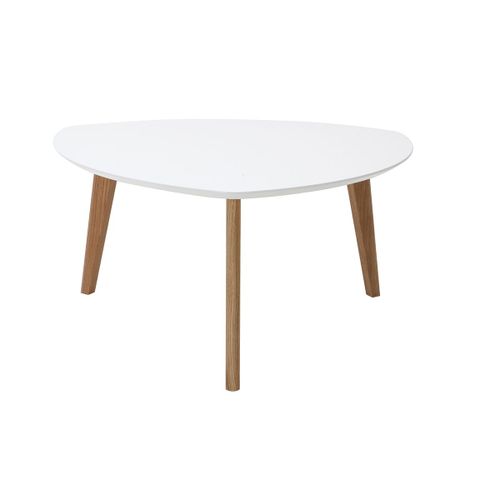 Table Basse Design Blanc L80 Cm Ekka