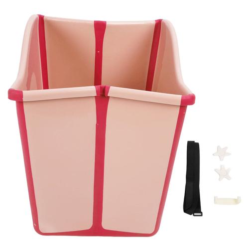 Baignoire Pliante Pour Enfants, Baignoire Portable Pour BéBé, Grande Taille, Baignoire De Trempage AntidéRapante Pour Voyage, Usage Domestique, Rose