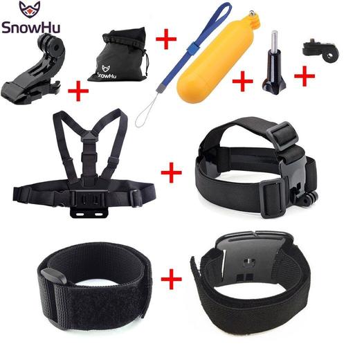 SnowHu pour Gopro accessoires ensemble casque harnais poitrine ceinture tête montage sangle pour Go pro hero 8 7 6 5 5S sj4000 sport camera GS30
