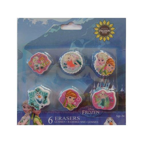 Lot De 6 Gomme Reine Des Neiges Disney Enfant Frozen