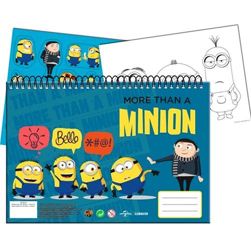 Cahier De Dessin Les Minions Livre De Coloriage A4 + Stickers Autocollant