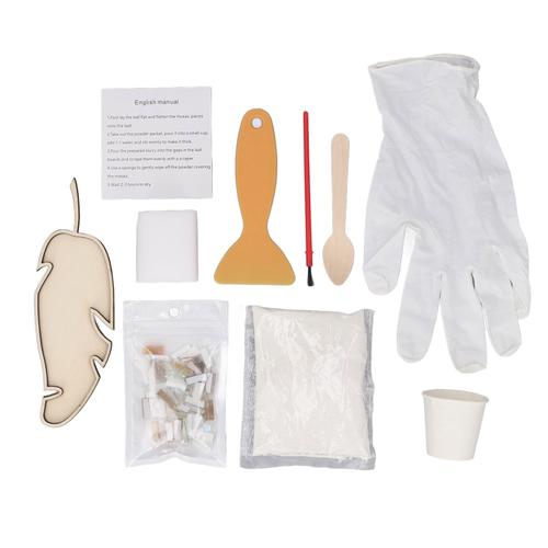 Kit De DéCoration De Feuilles De MosaïQue à Faire Soi-MêMe, Bibelots Anti-Stress, Jouets Innovants, Artisanat De Feuilles De MosaïQue Faites à La Main Pour DéCoration De Maison, Cadeau, Jaune