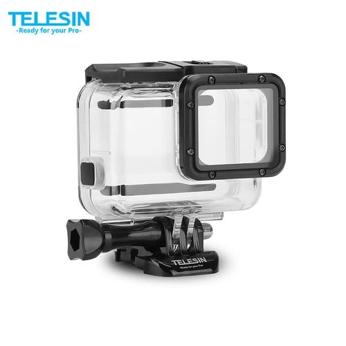 TELESIN 45M boîtier sous-marin boîtier étanche + housse Touchable pour Gopro Hero 5/ 6 Hero 7 noir accessoires de caméra