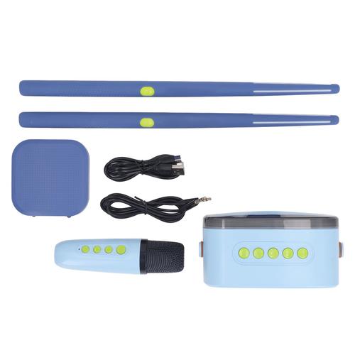 Kit De Baguettes De Tambour à Air éLectrique, Ensemble De Batterie Virtuelle Portable Avec Baguettes, Instruments De Musique Pour Adultes Et Enfants, Batteurs Bleu Marine