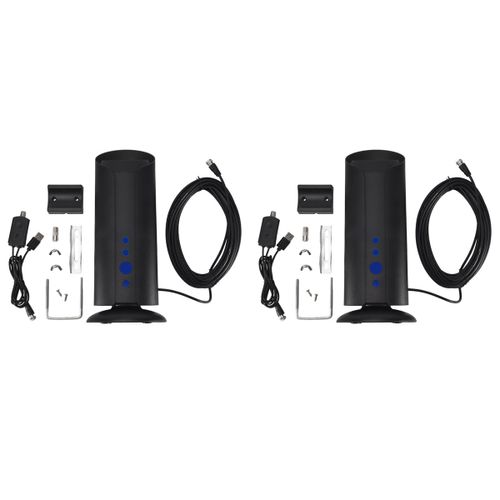 2X Antenne TV 8K 4K Full HD HDTV de Plus 450 Miles Port¿¿e, avec Le Meilleur Amplificateur Puissant et Signal pour Smart