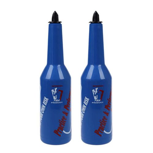 2x Flair Bartender Bartending Pratique Bar Pub Bouteille De Vin Cocktail Shaker - Bleu