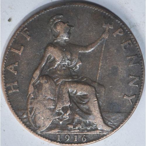 Royaume-Uni - Half Penny - 1916 - George V - W012