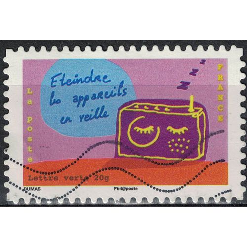 France 2014 Oblitéré Used Stamp Eteindre Les Appareils En Veille