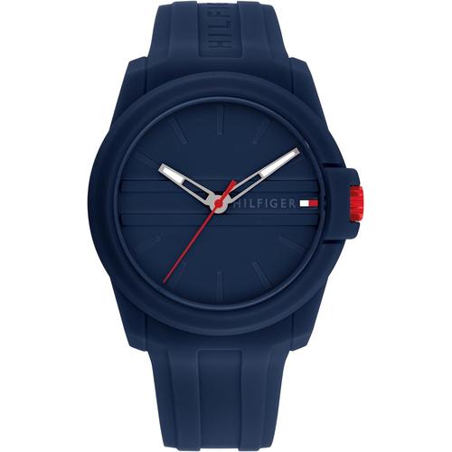 Tommy Hilfiger Casual 3h Quartz Watch - Sporty Silicone Wristwatch For Men - Water-Resistant Up To 5 Atm/50 Meters - Premium Fashion For Everyday Wear - 44mm