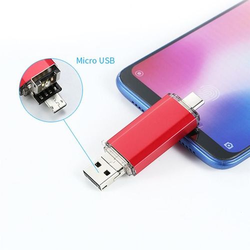 Clé USB 3 en 1 OTG USB3.0 & type-c & Micro clé USB 32GB clé USB clé USB pour ordinateur de téléphone Android