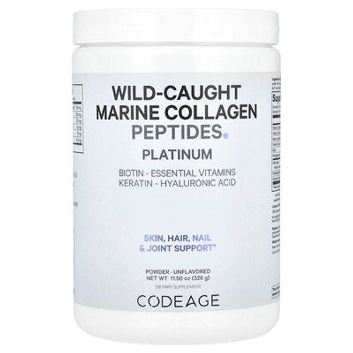 Codeage Poudre De Peptides De Collagène Marin Sauvage, Platinum, Non Aromatisée, 326 G