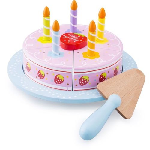 New Classic Toys - 10628 - Jeu D'imitation - Cuisine - Gâteau D'anniversaire À Découper