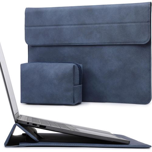 15-16 Inch Laptop Sleeve Case With Stand Function For Macbook Pro 16 M4/M3/M2/M1 Pro/Max 2025-2019,Xps 15,Macbook Pro 15 2015-2012,Samsung Galaxy Book Flex 15,Navy Blue