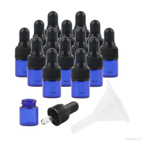 15 Pièces Flacons comptegouttes en Verre avec Couvercle Récipient Cosmétique Flacon compte