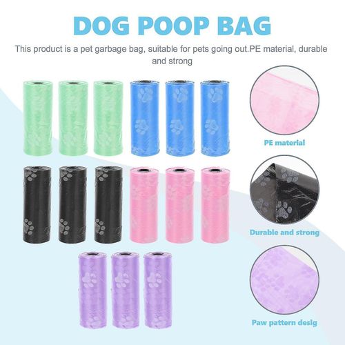 15 Rouleaux De Sacs  Djections Canines Durables  Pochettes cologiques Pour Djections Canines Avec Conception Facile  Dchirer Pour Un Nettoyage Pratique