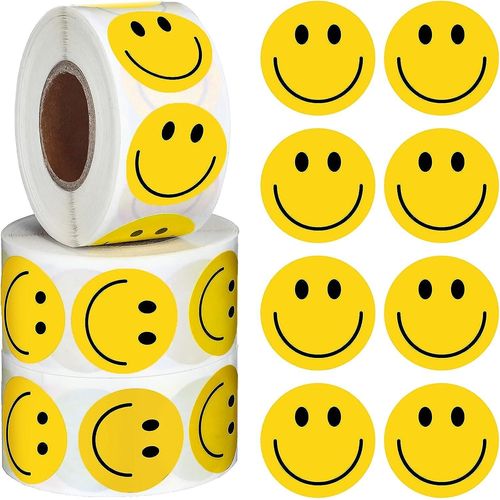 1500 Pices Smile Face Decal Petit Happy Face Decal Mini Autocollants De Motivation Autocollants Colors Comportement Graphique Autocollants Pour tudiant (1 Pouce)