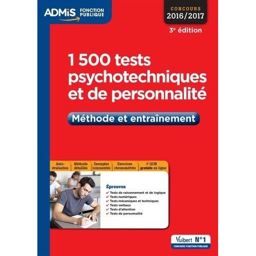 1500 Tests Psychotechniques Et De Personnalit - Mthode Et Entranement    Format Poche 